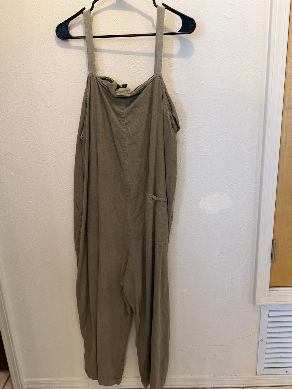 Universal Thread Olive Green Ribbed Strap Jumpsuit - Picture 3 of 3